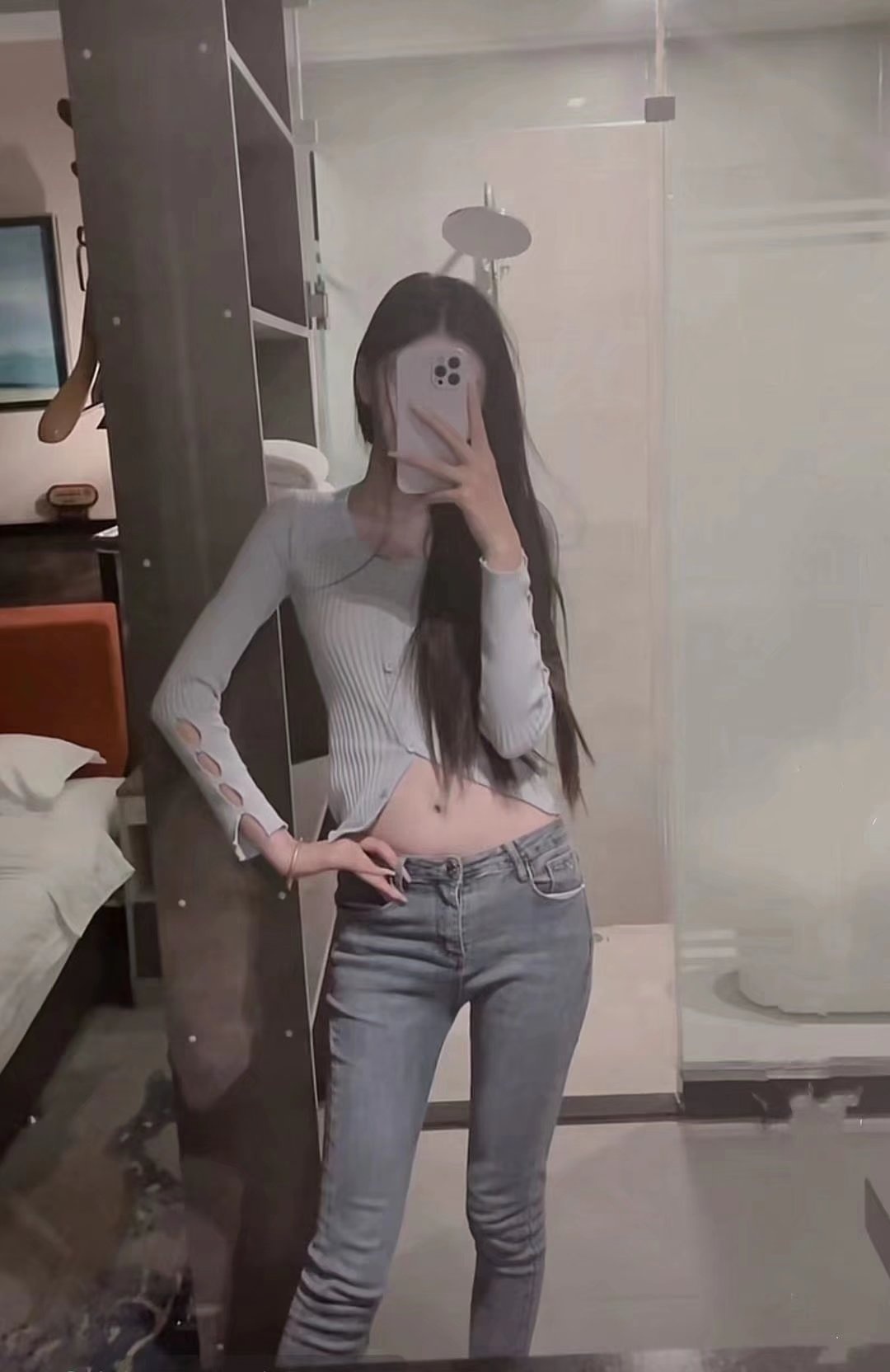 爱健身的性感妹子，很舒服