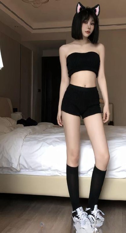 包和很飒的短发妹妹